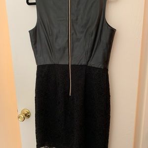 Size 8 Calvin Klein Faux Leather and Lace